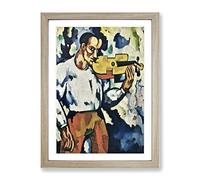 Deaf Music By Amadeo De Souza Cardoso Classic Painting Framed Print | A2 Oak Framed Wall Art | Ready to Hang | Classic Music Picture | Living Room Bedroom Lounge Office