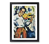 Deaf Music by Amadeo De Souza-Cardoso Framed Print | A2 Black Framed Wall Art | Ready to Hang | Modern Music Picture | Living Room Bedroom Lounge Office