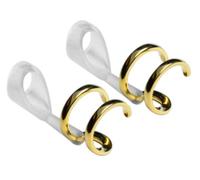 Deafmetal Double Hearing Aid Clip Cuff & Silicone Holster Attachment - Fits All Amplifiers & BTE Cochlear Implant Processors - Keep Devices Secured - Gold- 2 Ears