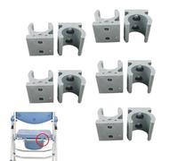 DeaHea 10 Pack Toilet Seat Riser Cushion Mount Clamp Replacement Raised Toilet Seat Pad Bracket Clips for Adjustable Raised Toilet Seat with Handles Padded Seat Senior Elderly Elevated Toilet Seats