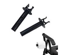 DeaHea 2 Pack Bedside Commode Toilet Paper Holder Snap Mount Clamp Bath Tissue Roll Stand Rod for Raised Toilet Seat with Handles Portable Toilets Bedside Commode Chair Toilet Safety Rails Frame