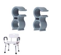 DeaHea 2 Pack Shower Chair Shower Head Holder Handheld Shower Clip Tube Clamp Bracket for Inside Shower Bath Chair Tub Transfer Bench Shower Stool Shower Seat Bathtub Chair Bath Seat