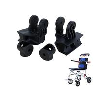DeaHea 2 Set Wheelchairs Flip Armrest Bracket Mount Replacement Plastic Joint Parts for Ultra Lightweight Transport Wheelchairs with Flip Armrest Folding Transport Wheelchair Back Arms