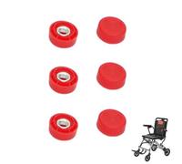 DeaHea 6 Pack Electric Wheelchairs Armrest Red Button Replacement Lifting Adjustment Button M5 Screw Cap Nuts for Electric Wheelchair Liftable Armrest Foldable Electric Power Chair Arm Rest