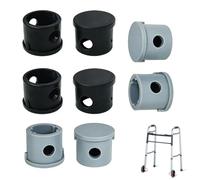 DeaHea 8 Pack Folding Walker Dual Wheels End Plugs Replacement Mount Buckle Shock Absorber Stopper Ends for Dual Wheel Bariatric Walkers Wheels Seniors Upright Walker with Double Wheel