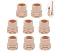 DeaHea 8 Pack Moxa Stick Extinguisher Holder Fire Extinguishing Wooden End Cap Stand for 18mm Moxa Rolls Safely Extinguishes Wormwood Pole Base Mugwort Mild Moxibustion Therapist