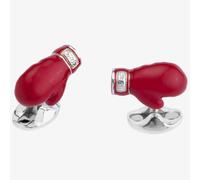 Deakin and Francis Silver Red Enamel Boxing Glove Cufflinks C1572S07