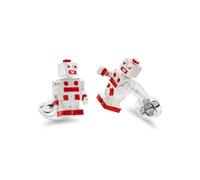 Deakin & Francis Cufflinks Sterling Silver Moving Robot - Silver DKF-098