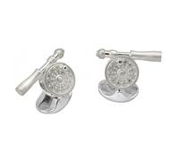 Deakin & Francis Sterling Silver Fly Fishing Reel Cufflinks