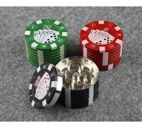 DEAL 3 Part Aluminium Poker Chip Grinder Polinator Herb Grinder 40 mm