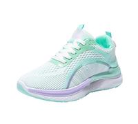 Deal of The Day Ladies Trainers Wide Fit Wedge Walking Sneakers Casual Fashion Non Slip Athletic Shoes Lightweight Low Top Lace Up Orthopedic Arch Support Trainers Women Green 7.5