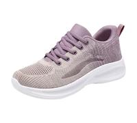 Deal+of+The+Day+Prime+Today Womens Trainers Low Top Running Shoes Breathable Mesh Orthopedic Sneakers Wide Fit Wedge Trainers Comfortable Lace Up Walking Shoes Memory Foam Trainers Purple 5.5