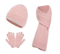 Deal of The Day Thermal Glove Touch Screen Bobble Hat and Gloves Set Women Ladies Scarf and Glove Set Ladies Scarf Hat Gloves White Knitted Gloves Amazon Sale Clearance