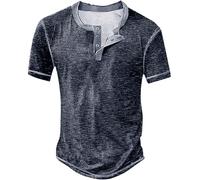 Deal Of The Day Today Cocila Mens T-shirts Casual Tops Men's T Shirts V Neck Short Sleeve Plain Cotton Solid Color Slim Fit Going Out Streetwear Summer Vintage Button Up Tops for Clearance Bargains