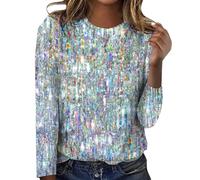 Deal of the Day Today Glitter Tops For Women Uk Plus Size Yellow T Shirt Long Sleeve Short Sleeve Black Blouse Going Out Tops For Women Uk Party Women Plus Size Clothes Amazon Sale Clearance
