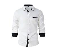 Deal of The Day Today Sale Casual Shirts Men UK Mens Black Double Cuff Shirt Japanese T Shirts for Men Mens Extra Long Tshirt Sweat Shirts for Men Adult Warehouse Deals Clearance