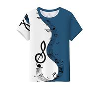 Deal Of The Day Today Sale Cocila T Shirts for Women UK Vintage Musical Note Print Tees T Shirt Gift Shirt Top Round Neck Short Sleeve Striped Soft Summer Tops Amazon Outlet Clearance Uk Overstock