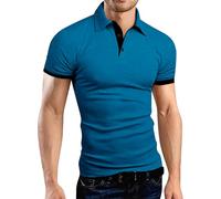 Deal of The Day Today Sale Men’s Summer T Shirts Short Sleeves V Neck Henley Loose Fit Cotton Pattern T-Shirt Elegant Stretchy Top Athletic Party Blouses Formal Daily Dressy Vest