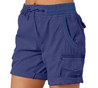 Deal of The Day Today Sale Shorts Womens UK Summer Drawstring Cotton Elastic Waist Solid Color Casual Shorts Sport Pants Lace Rope Trousers Yoga Shorts Women Size Pants SLI Under 5 Pounds Clearance