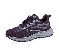 Deal of The Day Women's Trainers Wide Fit Wedge Athletic Sneakers Casual Fashion Non Slip Athletic Shoes Lightweight Low Top Soft Sole Slip on Best Shoes for Standing All Day Purple 4.5