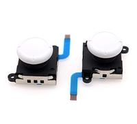 Deal4GO 2-Pack Joy-con Thumbstick Analog Joystick Button Set Replacement for Nintendo Switch/Switch Lite Thumb Sticks Fixes Drift (White)