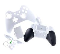Deal4GO Full Shell Housing Replacement with Rubber Grips/LB RB Bumper/Battery Cover/DPad for Xbox One Elite Controller White Special Edition