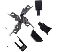 Deal4GO Rear Kickstand Hinge with Plastic Shell Cover Screws replacement for Nintendo Switch OLED Back Stand Hinges - Black