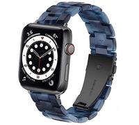 DEALELE Bands Compatible with Apple Watch 42mm 41mm 40mm 38mm, Colorful Resin Replacement Strap for iWatch Series 10/9 / 8/7 / SE / 6/5 / 4/3 Women Men, Ink blue