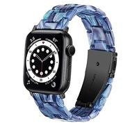 DEALELE Bands Compatible with Apple Watch 49mm 46mm 45mm 44mm 42mm, Colorful Resin Replacement Strap for iWatch Series 10/9 / 8/7 / 6/5 / 4/3 / Ultra/SE Women Men, Dawn blue