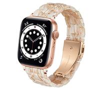 DEALELE Bands Compatible with Apple Watch 49mm 46mm 45mm 44mm 42mm, Colorful Resin Replacement Strap for iWatch Series 10/9 / 8/7 / 6/5 / 4/3 / Ultra/SE Women Men, Silk white