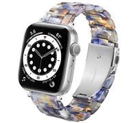 DEALELE Bands Compatible with Apple Watch 49mm 46mm 45mm 44mm 42mm, Colorful Resin Replacement Strap for iWatch Series 10/9 / 8/7 / 6/5 / 4/3 / Ultra/SE Women Men, Ice blue