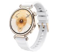 DEALELE Bands Compatible with Huawei Watch GT6 / GT5 / GT4 41mm / GT5 Pro 42mm / Garmin Venu 3S / Forerunner 265S / Fossil Women's Gen 6, 18mm Soft Wave Silicone Sport Replacement Strap, White-R