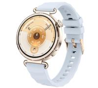 DEALELE Bands Compatible with Huawei Watch GT6 / GT5 / GT4 41mm / GT5 Pro 42mm / Garmin Venu 3S / Forerunner 265S / Fossil Women's Gen 6, 18mm Soft Wave Silicone Sport Replacement Strap,Crystal blue-R