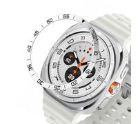 DEALELE Bezel Cover Compatible with Samsung Galaxy Watch Ultra 47mm (2025/2024), Time Scale Stainless Steel Metal Bezel Ring Adhesive Cover Anti Scratch Protector Accessory, Silver