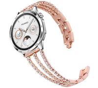 DEALELE Stainless Steel Metal Replacement Bracelet for Samsung Gear S3 / Galaxy Watch 46mm / Galaxy 3 45mm, 22mm Rose Gold Diamond, 22mm Band
