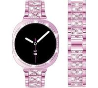 DEALELE Strap and Case Compatible with Samsung Galaxy Watch 8 40mm / 44mm, Bling Rhinestone Diamond Metal Bracelet with Shiny Protective Case Cover Replacement for Women Men