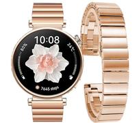 DEALELE Strap Compatible with Huawei Watch GT4 41mm / Fossil Q Venture Gen 4/3 / Women's Gen 5E 42mm / Women's Gen 6, 18mm Stainless Steel Metal Replacement Bands for Women Men, Rose gold