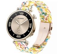 DEALELE Strap Compatible with Huawei Watch GT4 41mm / Garmin Venu 3S / 2S / Forerunner 265S / 255S / Fossil Women's Gen 6, 18mm Colorful Resin Replacement Bands for Women Men, Yellow floral