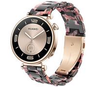 DEALELE Strap Compatible with Huawei Watch GT4 41mm / Garmin Venu 3S / 2S / Forerunner 265S / 255S / Fossil Women's Gen 6, 18mm Colorful Resin Replacement Bands for Women Men, Black rose
