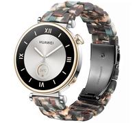 DEALELE Strap Compatible with Huawei Watch GT4 41mm / Garmin Venu 3S / 2S / Forerunner 265S / 255S / Fossil Women's Gen 6, 18mm Colorful Resin Replacement Bands for Women Men, Black green