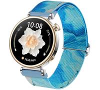 DEALELE Strap Compatible with Huawei Watch GT4 41mm / Garmin Venu 3S / 2S / Forerunner 265S / Fossil Women's Gen 6, 18mm Colored Elastic Nylon Loop Replacement Bands for Women Men, Blue ocean