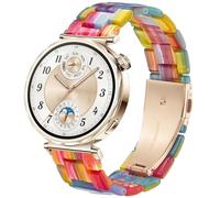DEALELE Strap Compatible with Huawei Watch GT5 Pro 42mm / GT5 41mm / GT4 41mm / Garmin Venu 3S / Forerunner 265S / Fossil Women's Gen 6, 18mm Colorful Resin Replacement Bands for Women