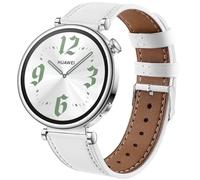 DEALELE Strap Compatible with Huawei Watch GT5 Pro 42mm / GT5 41mm / GT4 41mm / Garmin Venu 3S / Forerunner 265S / 255S / Fossil Women's Gen 6, 18mm Echtleder Bedruckt Replacement Bands, White