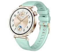 DEALELE Strap Compatible with Huawei Watch GT5 Pro 42mm / GT5 41mm / GT4 41mm / Garmin Venu 3S / Forerunner 265S / Fossil Women's Gen 6, 18mm Soft Ice Crystal Silicone Replacement Bands, Tender green