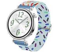 DEALELE Strap Compatible with Huawei Watch GT5 Pro 42mm / GT5 41mm / GT4 41mm / Garmin Venu 3S / Forerunner 265S / Fossil Women's Gen 6, 18mm Colorful Elastic Nylon Loop Bands for Women, Light blue