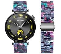 DEALELE Strap Compatible with Huawei Watch GT5 Pro 42mm / GT5 41mm / GT4 41mm / Garmin Venu 3S / Forerunner 265S / Fossil Women's Gen 6, 18mm Colorful Resin Replacement Bands for Women,Purple-green