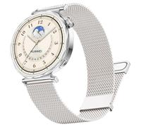 DEALELE Strap Compatible with Huawei Watch GT5 Pro 42mm / GT5 41mm / GT4 41mm / Garmin Venu 3S / Fossil Women's Gen 6, 18mm Stainless steel Metal Milanese Magnetic Mesh Replacement Bands, Starlight