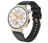 DEALELE Strap Compatible with Huawei Watch GT6 / GT5 / GT4 41mm / GT5 Pro 42mm / Garmin Venu 3S / Forerunner 265S / Fossil Women's Gen 6, 18mm Soft Ice Crystal Silicone Replacement Strap, Black