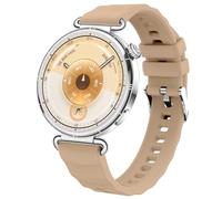 DEALELE Strap Compatible with Huawei Watch GT6 / GT5 / GT4 41mm / GT5 Pro 42mm / Garmin Venu 3S / Forerunner 265S / Fossil Women's Gen 6, 18mm Soft Wave Silicone Sport Replacement Bands, Milk tea