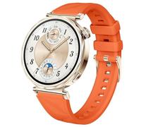 DEALELE Strap Compatible with Huawei Watch GT6 / GT5 / GT4 41mm / GT5 Pro 42mm / Garmin Venu 3S / Forerunner 265S / Fossil Women's Gen 6, 18mm Soft Ice Crystal Silicone Replacement Strap, Orange